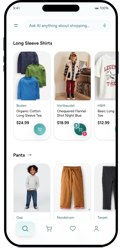 Blue Sarah product search results