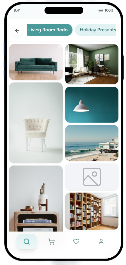 A Blue Sarah inspiration board